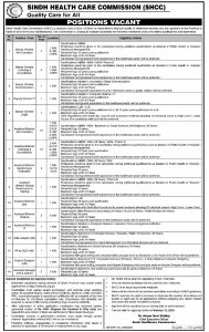 jobs in sindh healthcare commission 2024
