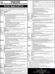 Jobs in Planning Commission of Pakistan 2024 Apply Online