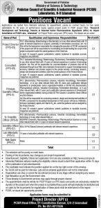 Jobs in Pakistan Council of Scientific and Industrial Research PCSIR 2024