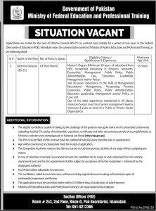 Ministry of Federal Education and Professional Training Jobs 2024