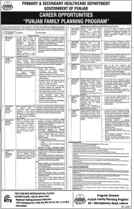 Primary and Secondary Healthcare Department NTS Jobs 2024