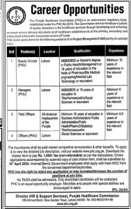 Punjab Health Care Commission Jobs Opportunities 2024