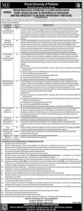 Virtual University Jobs Opportunities for Various Posts 2024