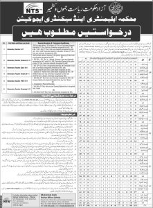 EST Jobs in Elementary and Secondary Education AJK NTS 2024