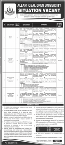 Jobs in Allama Iqbal Open University 2024