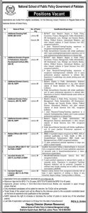 Jobs in National School of Public Policy Govt of Pakistan 2024