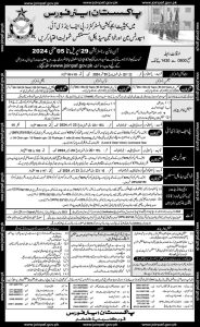 Jobs in Pakistan Air Force PAF April 2024 Apply Online