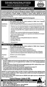 Jobs in Punjab Industrial Estates Development and Management Company PIEDMC April 2024