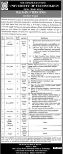 Walk-In Interview for Various Posts in Mir Chakar Khan Rind University of Technology April 2024