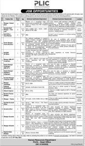 Career Opportunities in Postal Life Insurance Company Limited PLICL 2024
