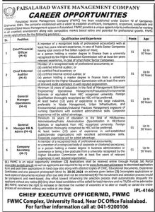 Faisalabad Waste Management Company Career Opportunities 2024