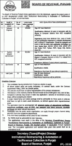 Jobs in Board of Revenue Punjab May 2024