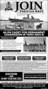 Join Pakistan Navy as PN Cadet 2024 Apply Now