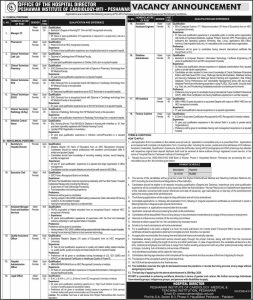 Peshawar Institute of Cardiology Career Opportunities May 2024