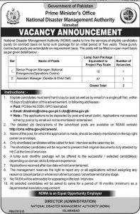 National Disaster Management Authority Jobs 2024