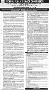 Jobs in FPSC 2024 Advertisement 7 Apply Online