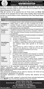 Jobs in Ministry of Commerce July 2024 Apply Online