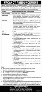 Jobs in PMDC Pakistan Mineral Development Corporation for the Post of Manager 2024