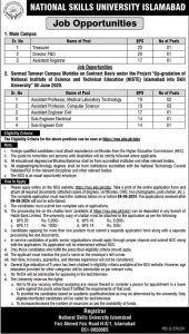 National Skills University Islamabad Jobs 2024 Apply Now