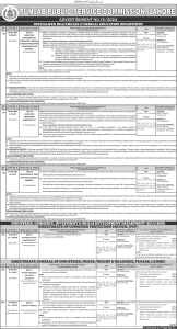 PPSC Jobs 2024 Advertisement 15 Apply Online Page 1