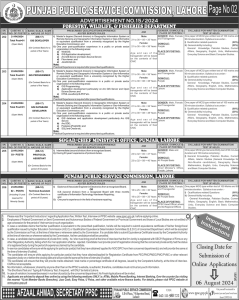 PPSC Jobs 2024 Advertisement 15 Apply Online Page 2