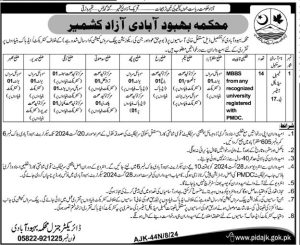 Career Opportunities as Female Medical Officer in Population Welfare Department AJK 2024