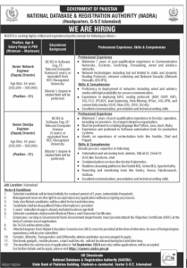 Jobs in NADRA Aug 2024