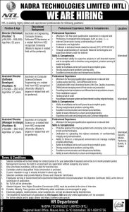 Jobs in Nadra Technologies Limited NTL 2024