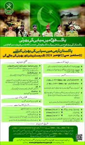 Jobs in Pak Army as Constables Aug 2024