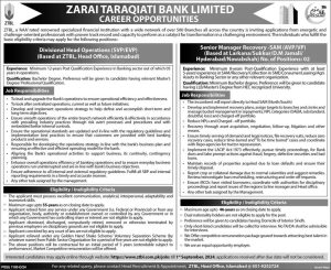 Zarai Taraqiati Bank Jobs Aug 2024 Apply Online