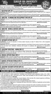 IBA Sukkur Jobs 2024 Apply Online