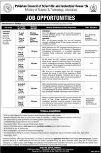 Jobs in PCSIR as a Consultant Sep 2024