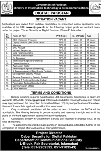 Ministry of Information Technology and Telecommunications MOITT Jobs 2024